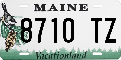 ME license plate 8710TZ