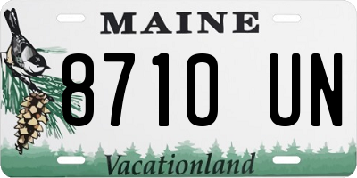 ME license plate 8710UN