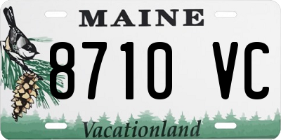 ME license plate 8710VC