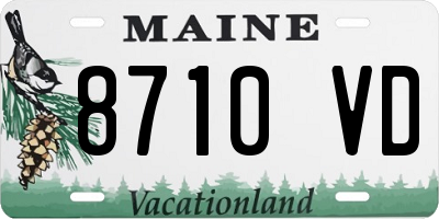 ME license plate 8710VD
