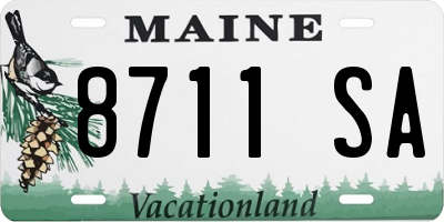 ME license plate 8711SA