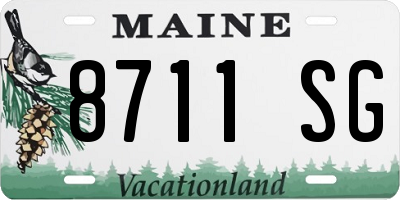 ME license plate 8711SG