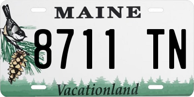 ME license plate 8711TN