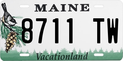 ME license plate 8711TW