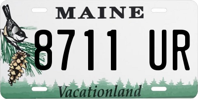 ME license plate 8711UR