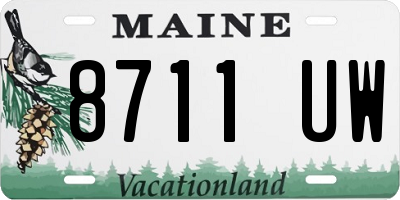 ME license plate 8711UW