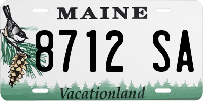 ME license plate 8712SA