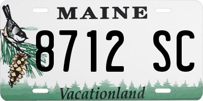 ME license plate 8712SC