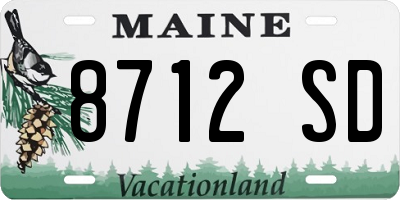 ME license plate 8712SD