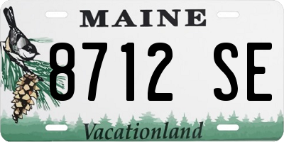 ME license plate 8712SE