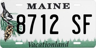ME license plate 8712SF