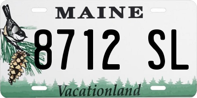 ME license plate 8712SL