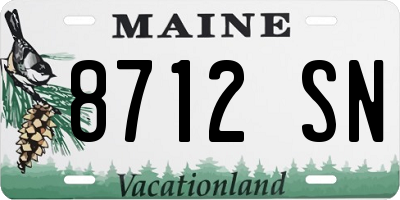 ME license plate 8712SN