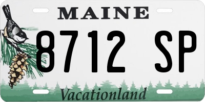 ME license plate 8712SP