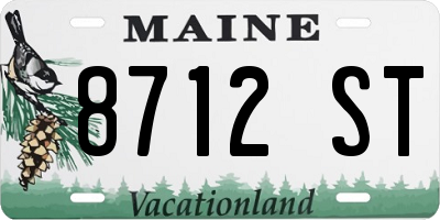ME license plate 8712ST
