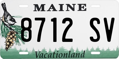 ME license plate 8712SV