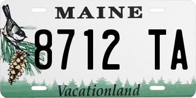 ME license plate 8712TA