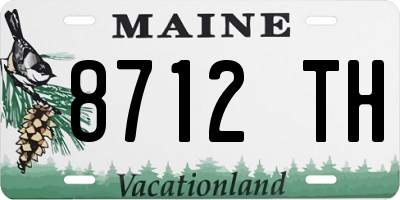 ME license plate 8712TH