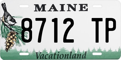 ME license plate 8712TP