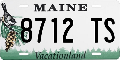 ME license plate 8712TS