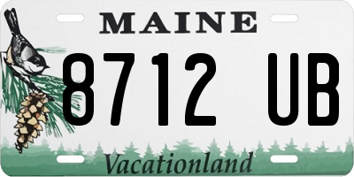 ME license plate 8712UB