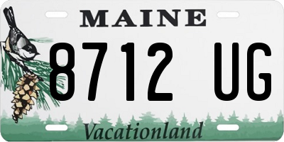 ME license plate 8712UG