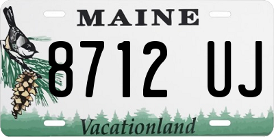 ME license plate 8712UJ