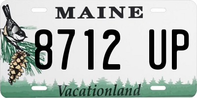 ME license plate 8712UP