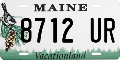 ME license plate 8712UR