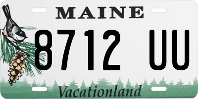 ME license plate 8712UU