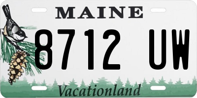 ME license plate 8712UW