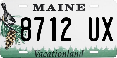 ME license plate 8712UX