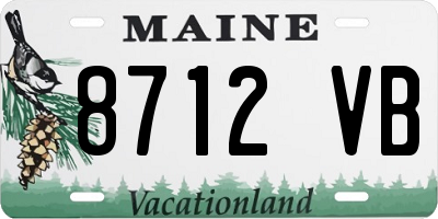ME license plate 8712VB