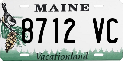 ME license plate 8712VC