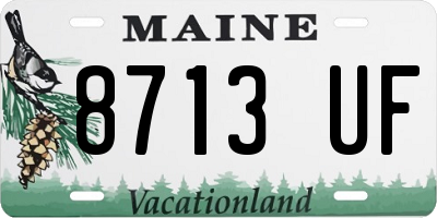 ME license plate 8713UF