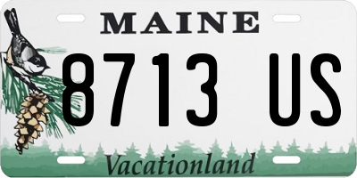ME license plate 8713US