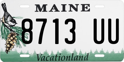 ME license plate 8713UU