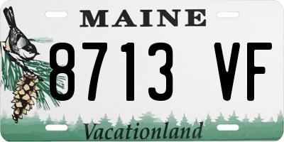 ME license plate 8713VF