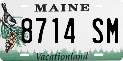ME license plate 8714SM
