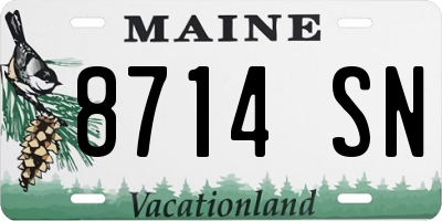 ME license plate 8714SN