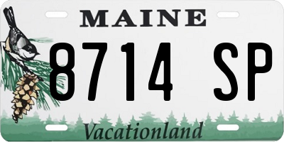 ME license plate 8714SP