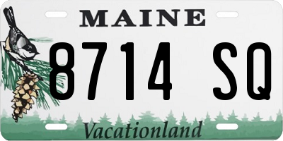 ME license plate 8714SQ