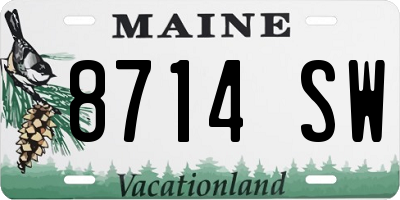 ME license plate 8714SW