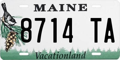 ME license plate 8714TA