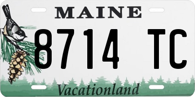 ME license plate 8714TC