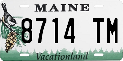 ME license plate 8714TM