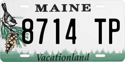 ME license plate 8714TP