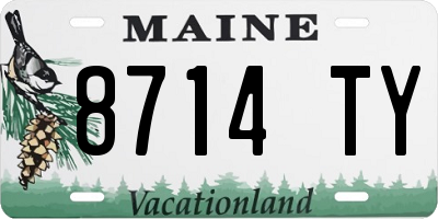 ME license plate 8714TY