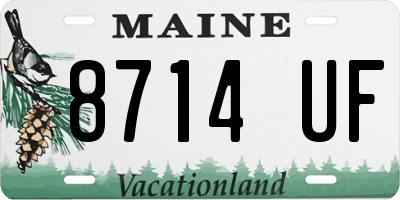 ME license plate 8714UF