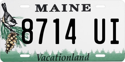 ME license plate 8714UI